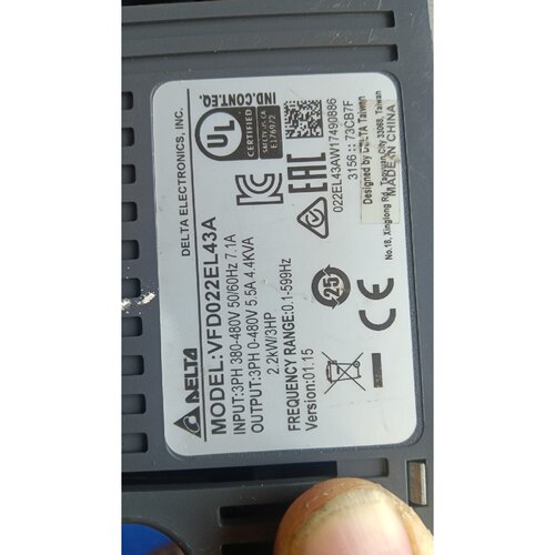 议价3297#，2.2KW380V，台达变频器，型号VFD022