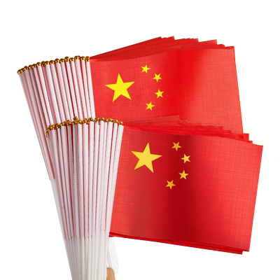 左绘小国旗手持小红旗支持定制