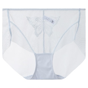 安莉芳商场同款夏季网纱通透性感低腰三角裤女士舒适内裤E201070