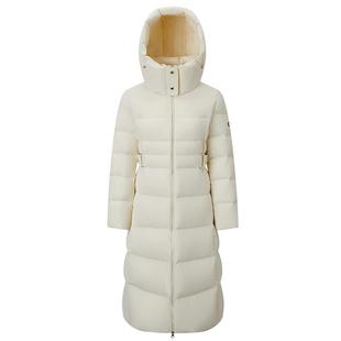 【鹅绒】千仞岗冬季新款长款羽绒服连帽时尚保暖修身加厚女士外套