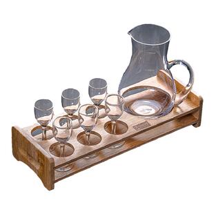 白酒杯小号玻璃分酒器家用套装水晶烈酒杯一口杯子弹杯酒具小酒杯