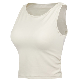 健身女孩新款瑜伽背心带胸垫外穿跑步运动内衣显瘦普拉提训练上衣