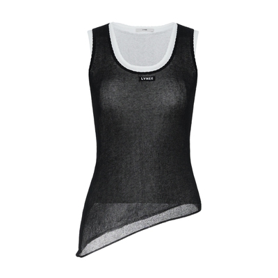 LYNEE 真两件叠穿轻薄修身针织背心女百搭无袖上衣 LGD2FSK038