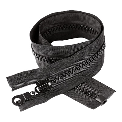 10条羽绒服拉链5号树脂拉锁头黑