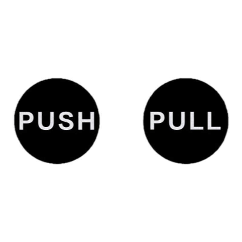 pushpull推拉标识时尚餐饮贴纸