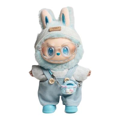 labubu六件套含眼镜鞋子！可爱拉布布搪胶衣服娃衣一代二代三代