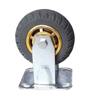 橡胶万向轮配件耐磨手推车单轮子平板车拖车轮子重型餐车货架脚轮