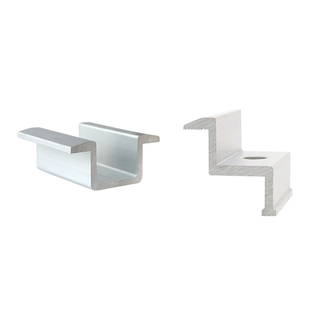 君诚光伏板卡扣铝合金中压块加宽边压块太阳能板固定组件支架配件