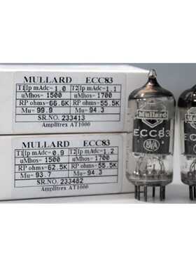 议价ECC83 Mullard 铜柱 Blackburn 英国制造 Amplitrex 测试 1MP