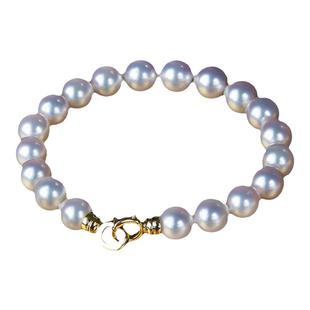 『高级感』天女光泽akoya珍珠手链925银扣百搭高级感海水珍珠手链