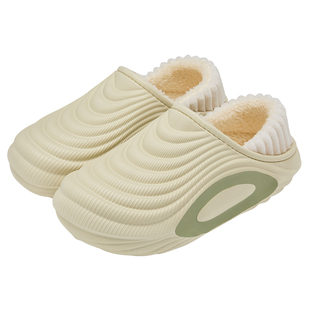 防水棉拖鞋男士秋冬季2025新款家居防滑棉鞋包跟厚底外穿棉拖女