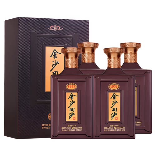 金沙回沙酒 纪年酒1951 53度500mL*4瓶整箱 贵州酱香型纯粮白酒