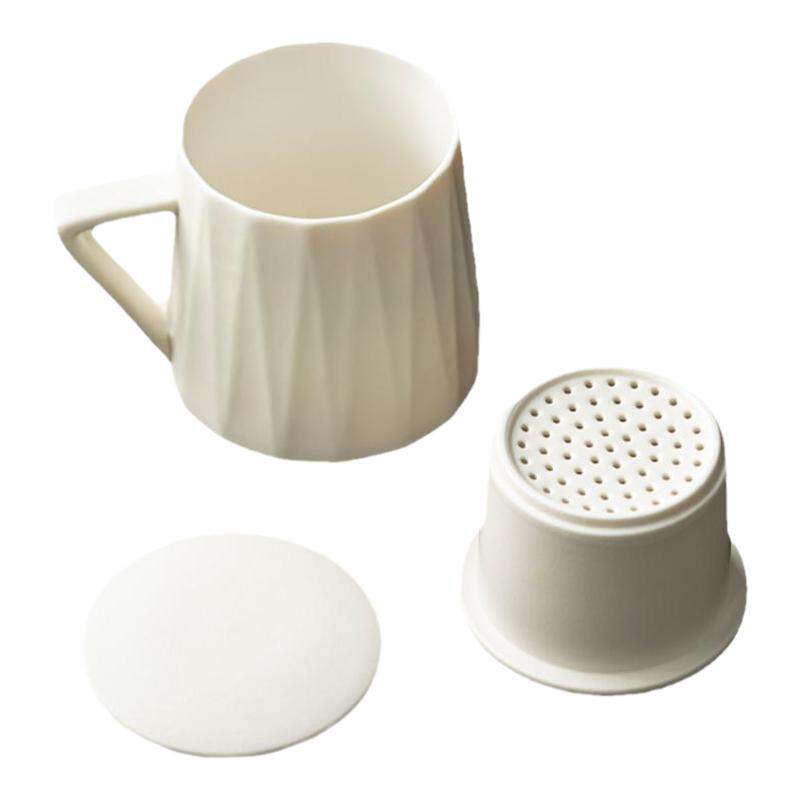 陶瓷水杯奶油风个人泡茶杯