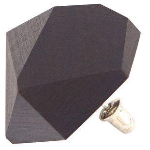 #表达#大款耳钉 原创黑檀木质耳钉个性切面不规则夸张网红大耳钉