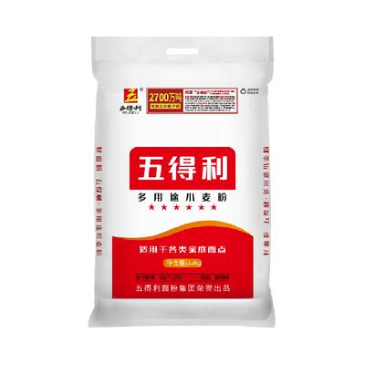 五得利多用途5斤白面面粉