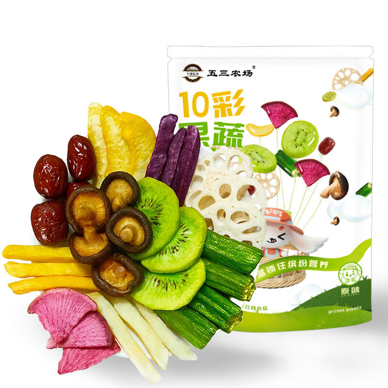 五三农场什锦果蔬脆 蔬菜脆 综合蔬果混合装 水果干老少健康零食