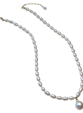 小众轻奢淡水珍珠项链女