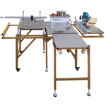 折叠木工推台锯多功能精密轨道推拉静音无刷无尘子母锯工作台锯台