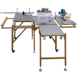 折叠木工推台锯多功能精密轨道推拉静音无刷无尘子母锯工作台锯台