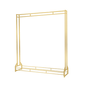 婚纱服装店婚纱礼服架子落地式陈列铁艺衣架金色挂婚纱架子展示架