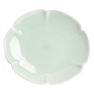纯色陶瓷茶点碟家用甜品小碗小号糕点茶碟子中式点心盘花形水果盘