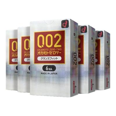 okamoto冈本002前端加大超薄润滑亲肤安全套避孕成人用 6只装*5盒