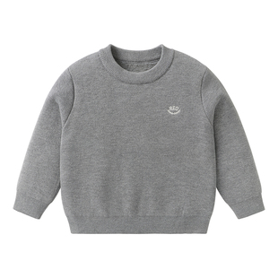 右欧男童毛衣针织衫加绒厚冬装秋冬2025新款宝宝小童上衣儿童童装