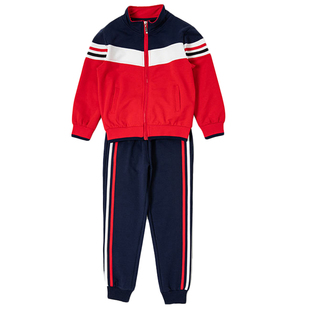 2023新品中小学生校服红色套装春秋运动会班服幼儿园园服二三件套