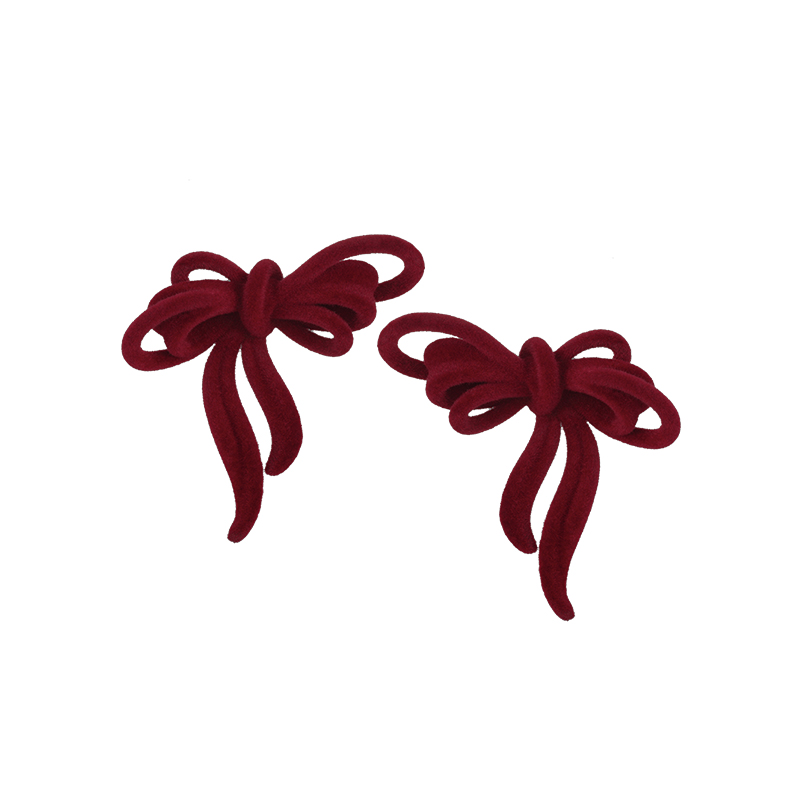 YVMIN尤目x SHUSHUTONG 经典款蝴蝶结丝绒耳环耳夹生日礼物