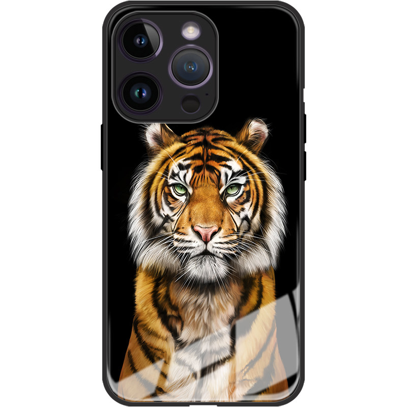 华为Mate60老虎手机壳iphone15适用14promax个性霸气opporeno10小米13玻璃vivox90定制