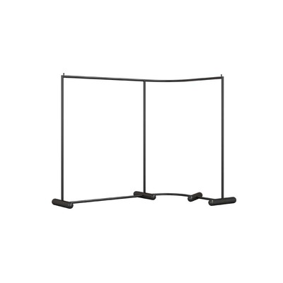 弧形中岛架碳素钢衣物实用货架