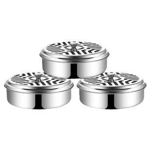 蚊香托盘蚊香盒加厚不锈钢家用加高带盖防火防烫蚊香接灰盒檀香炉