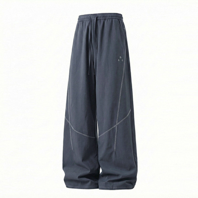 户外防水速干明线阔腿情侣冲锋裤