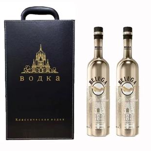 贵族伏特加俄罗斯原瓶进口金银鲟鱼庆典伏特加酒原味白酒礼盒洋酒