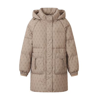 中老年女中长款加厚极寒鹅绒服