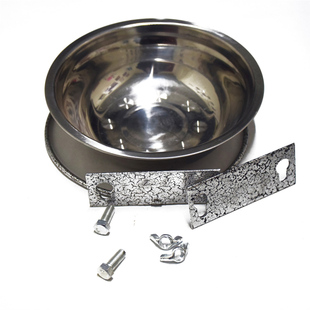 狗狗不锈钢挂碗 水碗 食盆 防打翻 带可固定盆架 挂式 宠物用品