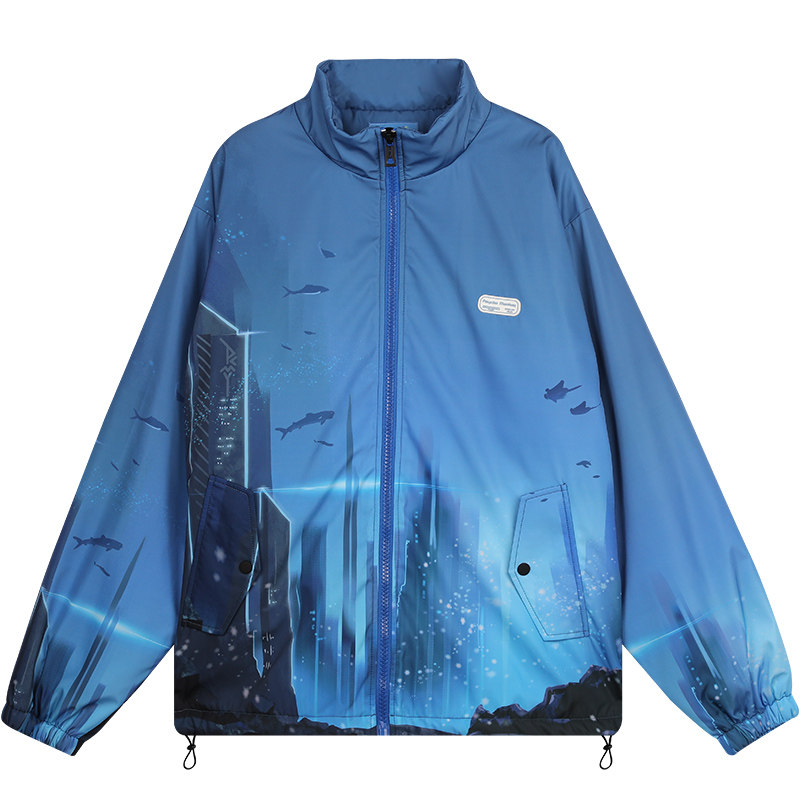 亚特兰蒂斯羊羔绒夹克立领棉服男