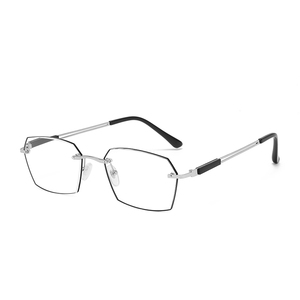 老花镜男官方旗舰店进口中老年时尚无框高级老人老光眼镜高档正品