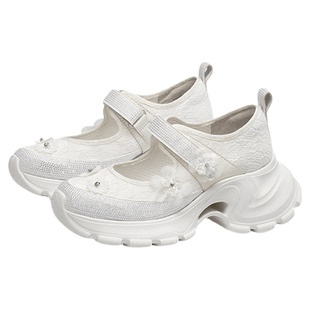 梦花园蹀愫25仙女配裙运动玛丽珍增高8小白老爹鞋TA65366-50