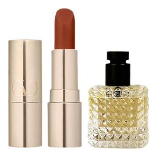 【自营】华伦天奴罗马女士香水热烈版白日玫瑰6ml+口红1g34R/77R