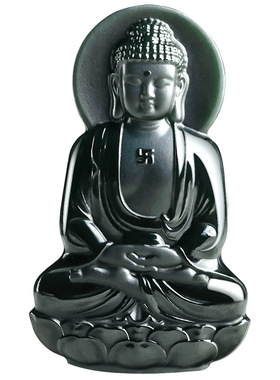 天然老料和田玉本命佛吊坠男女款