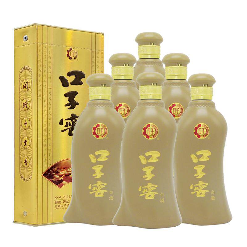 【顺丰速达】口子窖五年型46度500ML*6瓶白酒加量不加价纯粮食酒