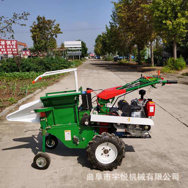 单行玉米收获机 手扶式收棒子机 水稻谷子收割机