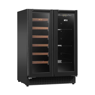 HCK哈士奇超薄零嵌入式冰吧双门红酒柜恒温酒柜小型家用风冷冰箱
