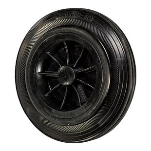 特厚实心垃圾桶轮子大号加厚100升120升240升户外橡胶轮轴通用