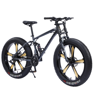 凤凰软尾速降双减震碟刹越野变速粗大轮胎成人沙滩雪地山地自行车