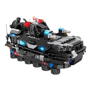 开智特警新品磁爆悬浮登陆艇益智拼装儿童玩具8合一小盒积木