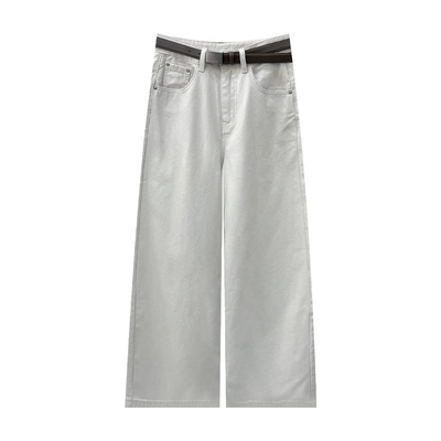 T-PLATFORM梨型显瘦阔腿牛仔裤