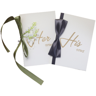 结婚誓言卡婚礼新娘新郎新人宣誓致辞本卡片手写森系小清新誓词本