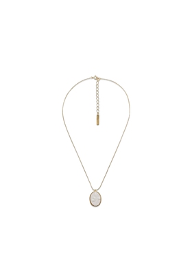 XU ZHI新品瓷片镶嵌铃兰吊坠项链女文艺复古小众轻奢高级感锁骨链